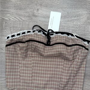 Cotton Candy Plaid Lace Chemise